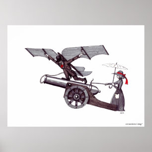 Inspiratie surreëel concept zwarte en witte kunst poster