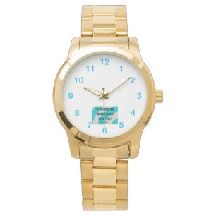 Inspiratie Unisex Oversized gouden armband horloge