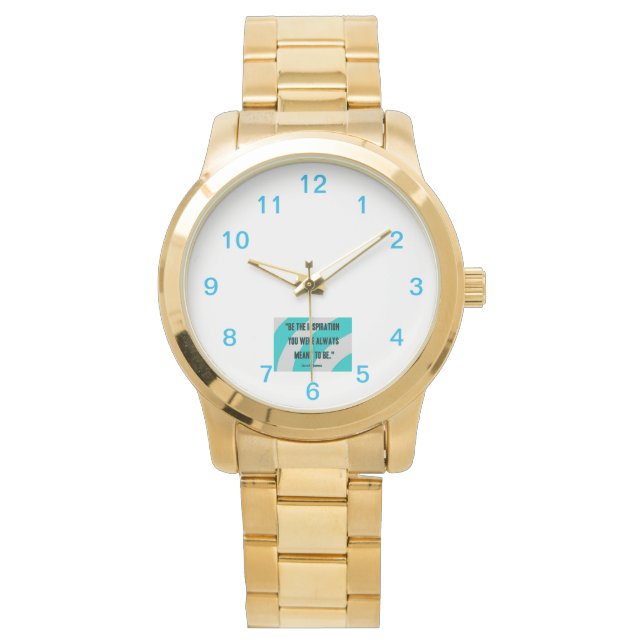 Inspiratie Unisex Oversized gouden armband horloge (Voorkant)