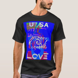 Inspiratie USA We zijn sterker samen met liefde T-shirt