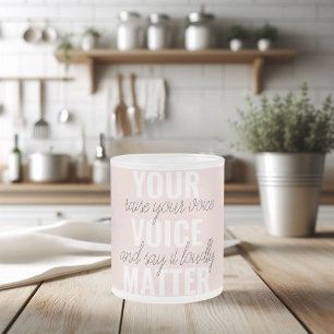 Inspiratie Uw Citaat van de Motivatie van de Mater Matglas Koffiemok