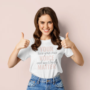 Inspiratie Uw Citaat van de Motivatie van de Mater T-shirt