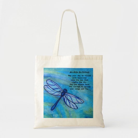Inspiratie van de Ierse "Blessing Brave Blue Drago Tote Bag (Voorkant)