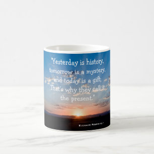 Inspiratie vandaag is een schitterende zonsopgang koffiemok