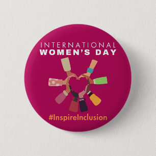 Inspiratie voor Internationale Vrouwendag Ronde Button 5,7 Cm