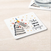 Inspiratie Zebri-maïs Vierkante Kartonnen Onderzetter (Schuin)