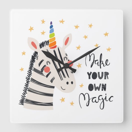 Inspiratie Zebri-maïs Vierkante Klok (Voorkant)