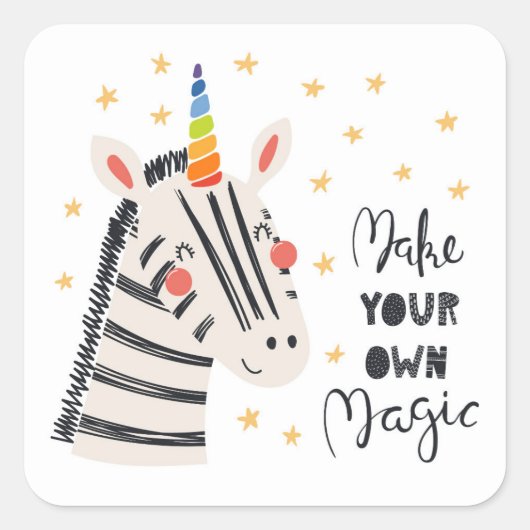 Inspiratie Zebri-maïs Vierkante Sticker (Voorkant)