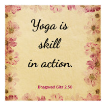 Inspiratief Beige Roze Gita Yoga Citaat Bloem