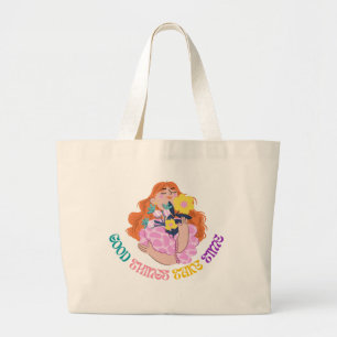 Inspiratief Bloemengemeente Esthetisch Ontwerp Grote Tote Bag