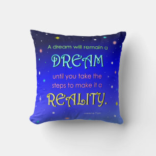 Inspiratief dromenquote-werpkussen kussen