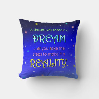Inspiratief dromenquote-werpkussen kussen