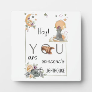 Inspiratief vuurtorengeschenk positieve herinnerin fotoplaat