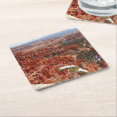 Inspiratiepunt bij Bryce Canyon I Vierkante Kartonnen Onderzetter (Schuin)