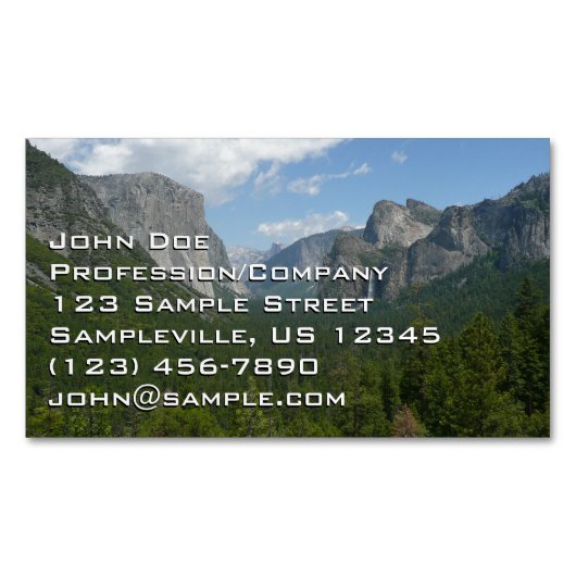 Inspiratiepunt in het Nationaal Park Yosemite Magnetisch Visitekaartje (Voorkant)