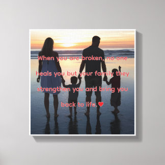 Inspiratieve Gezinsquote Canvas Afdruk