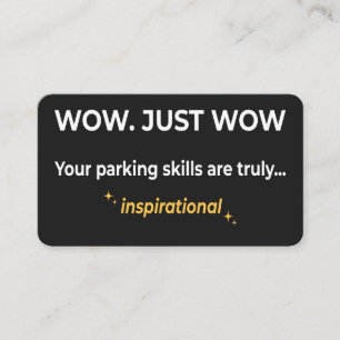 Inspiratieve Parkeervaardigheden Sarcastisch Slech Visitekaartje