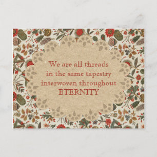 Inspiratieve vintage botanische wandtapijt briefkaart
