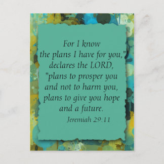Inspiratievolle christelijke Bijbel Gods plannen a Briefkaart