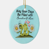 Inspiratieworm-versiering Keramisch Ornament (Rechts)