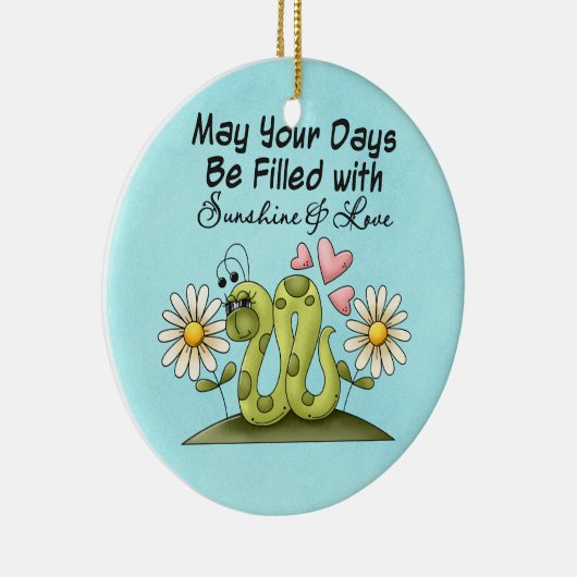 Inspiratieworm-versiering Keramisch Ornament (Rechts)