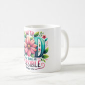 Inspiration de la Bible chrétienne Verse café Mug (Devant droit)