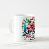 Inspiration de la Bible chrétienne Verse café Mug (Devant gauche)