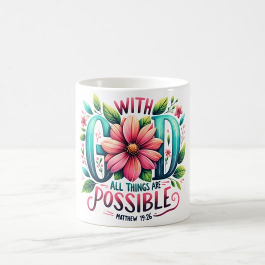 Inspiration de la Bible chrétienne Verse café Mug (Centre)