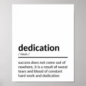 Inspiration Dedication Quote Poster (Voorkant)