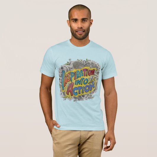 Inspiration en action" T-shirt multicolore (Devant entier)