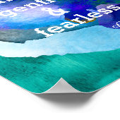 inspiration Gandhi citation poster aquarelle peint (Coin)