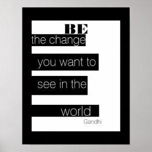 inspiration Gandhi poster citation chic moderne