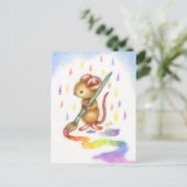 Inspiration - jolie carte postale de la souris art (Debout devant)