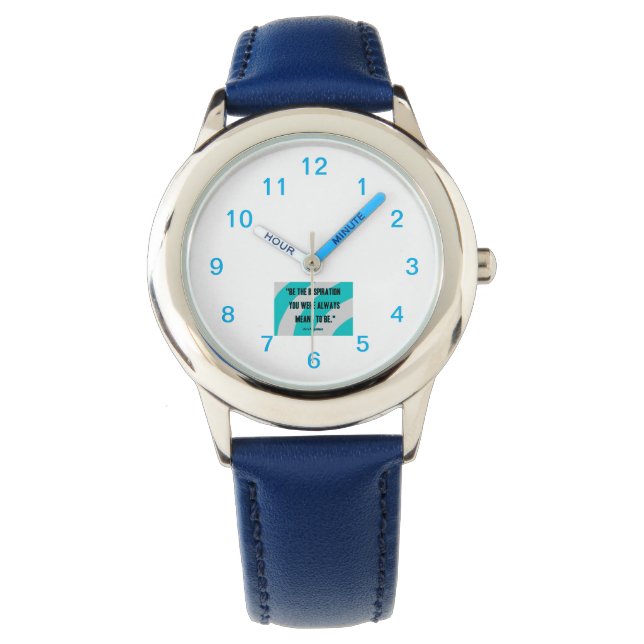 Inspiration Montre en cuir bleu pour enfant (devant)