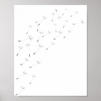 Inspiration Murale Art, Nature Dandelion Poster