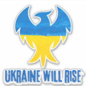 Inspiration Phoenix Ukraine couleurs autocollant (Devant)