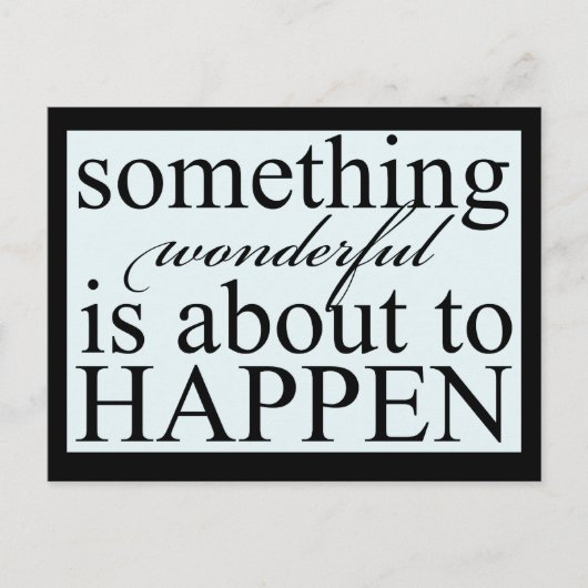 Inspiration Quelque Chose De Merveilleux Cartes Po (Devant)