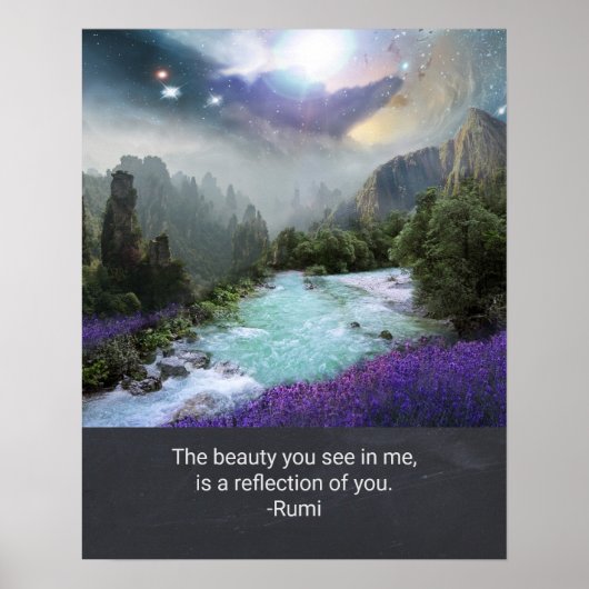 Inspiration Quotation on Beauty uit Rumi Poster (Voorkant)