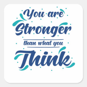 Inspiration Quote Self-value Vierkante Sticker