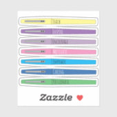 Inspiration Rainbow Teacher Stylo Vinyl Sticker (Feuille)