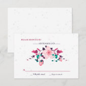 Inspiration rose Floral RSVP (Devant / Derrière)