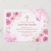 Inspiration rose Invitation religieuse (Devant / Derrière)