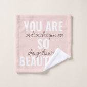 Inspiration Vous Êtes Si Belle Citation Positive (Gant de toilette)