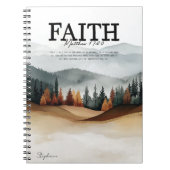 Inspirational Bible Verse Matthew 17:20 Notitieboek (Voorkant)