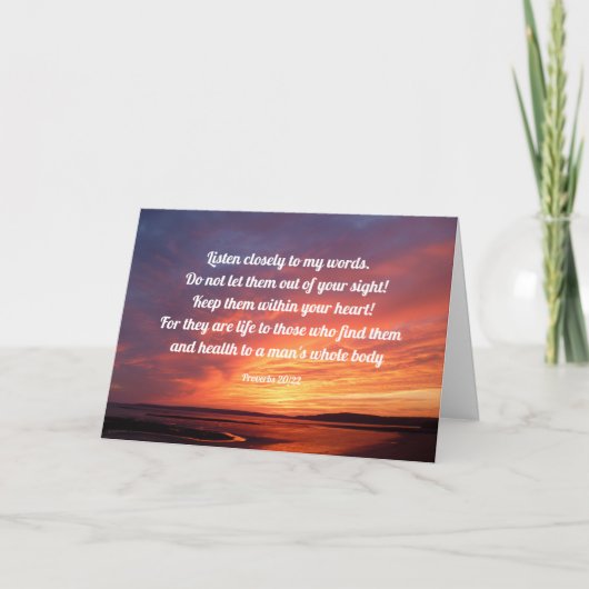 Inspirational Bible Verse Personalised Greeting Kaart (Voorkant)