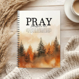 Inspirational Bible Verse Philippians 4:6-7 Notitieboek