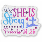 Inspirational Bible Verse Sticker for Empowerment (Devant)
