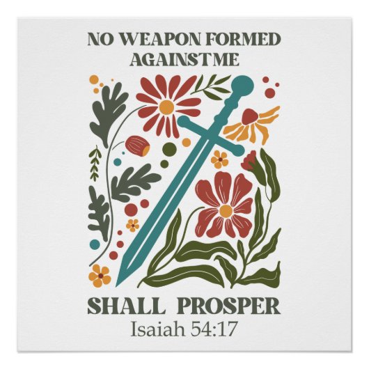 Inspirational Bible Verses Wildflower  Perfect Poster (Voorkant)