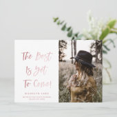 Inspirational Blush Photo Graduation Faire-part (Debout devant)