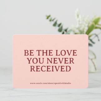 Inspirational Card Custom Self Love Gift for Women Feestdagenkaart